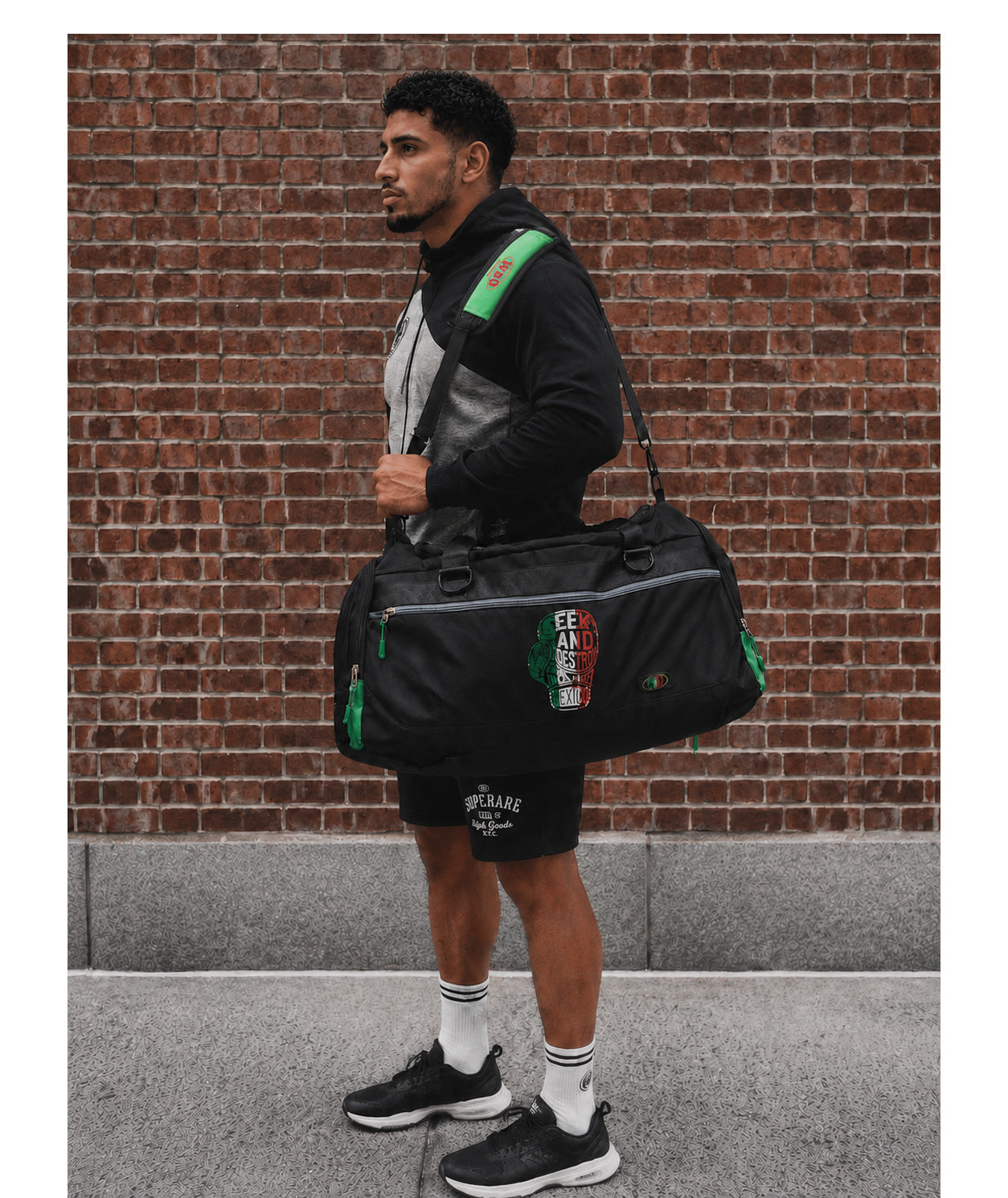 NO BOXING NO LIFE Convertible Boxing Gym Bag