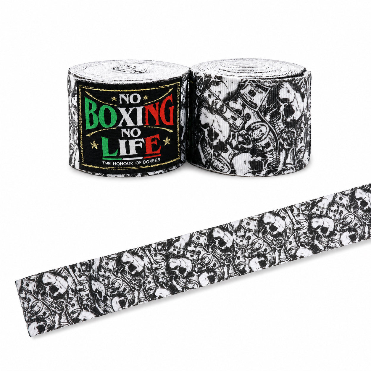 NO BOXING NO LIFE Multi-Print Boxing Hand Wraps 180"