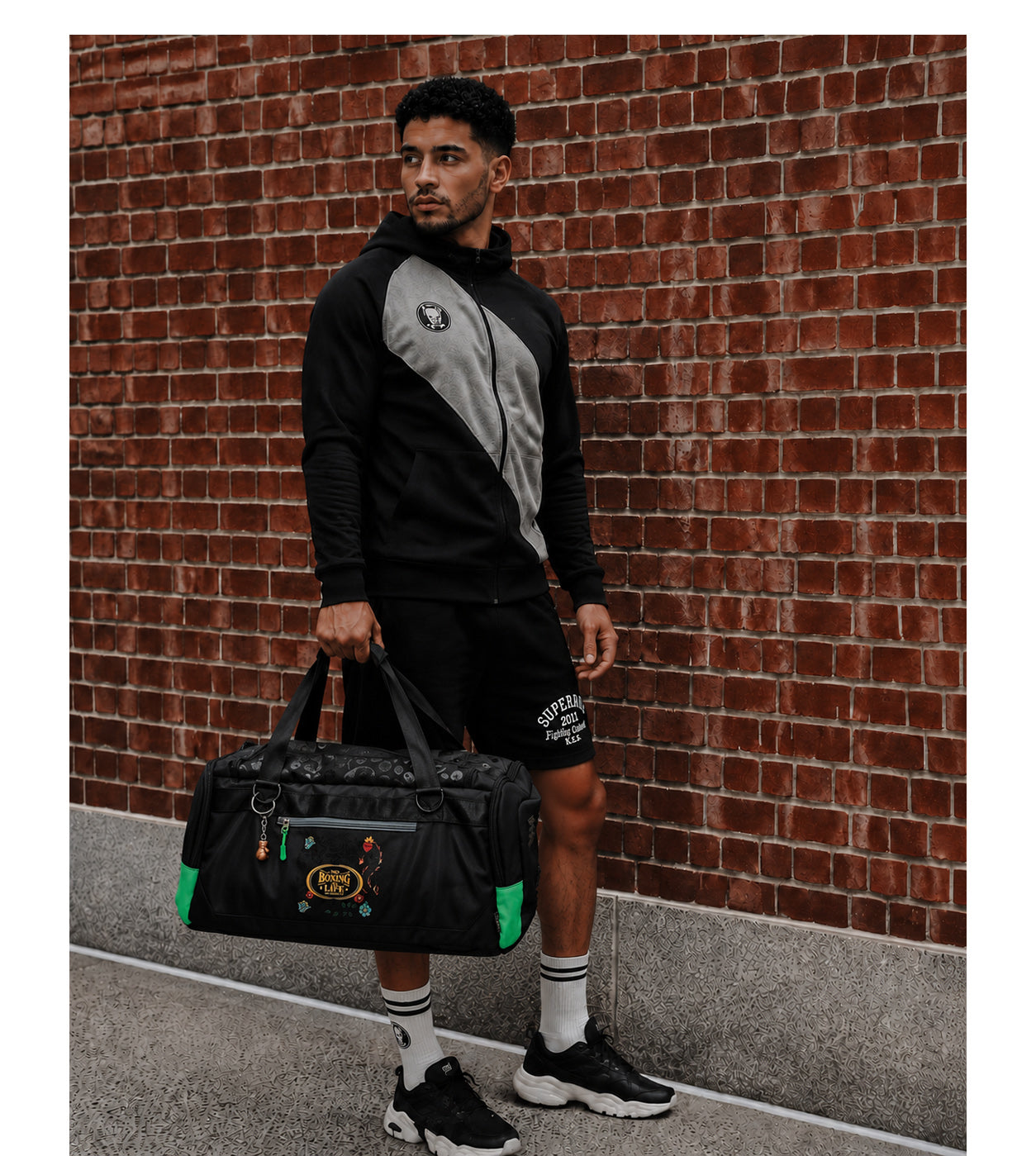NO BOXING NO LIFE Convertible Boxing Gym Bag