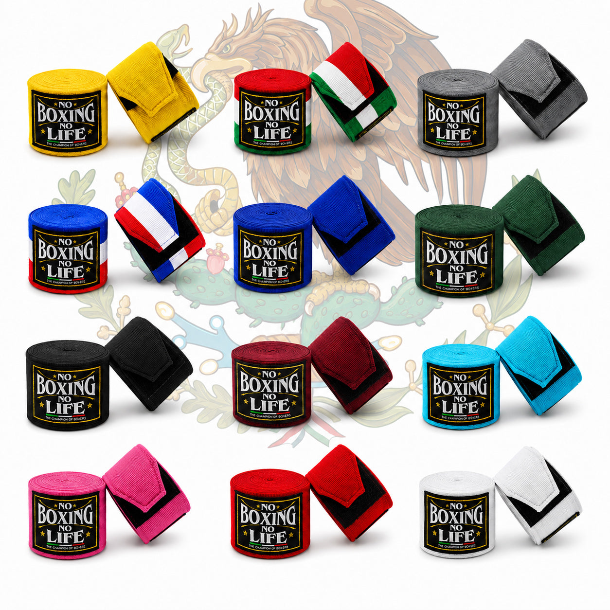 NO BOXING NO LIFE Elastic Mexican Hand Wraps