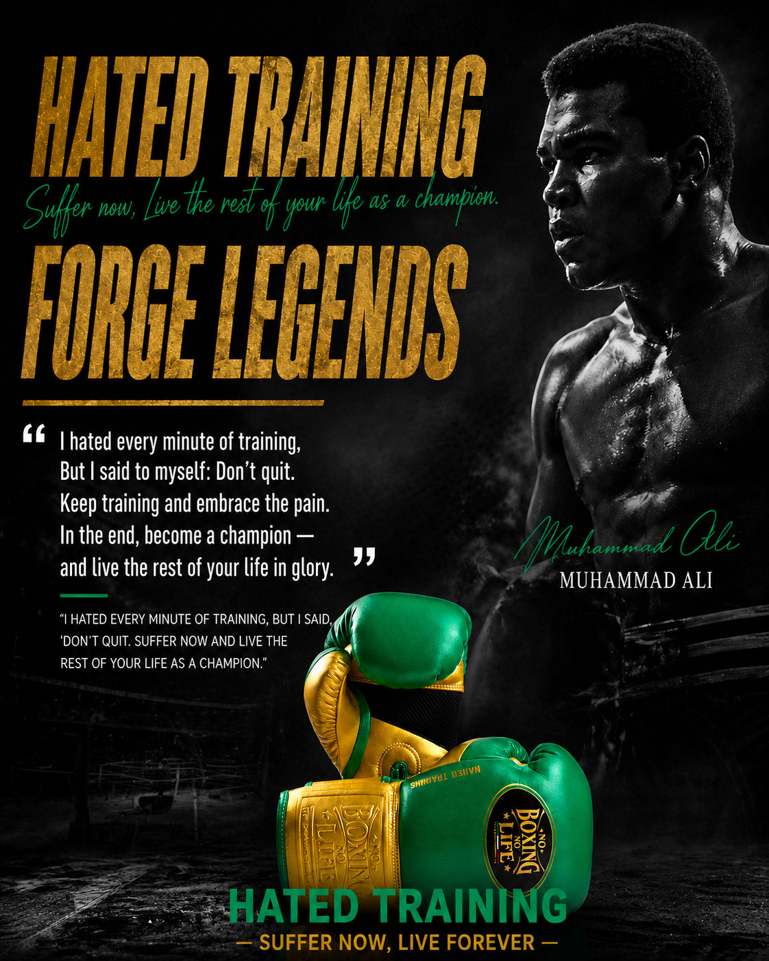 NO BOXING NO LIFE Hated Training Boxing Gloves
