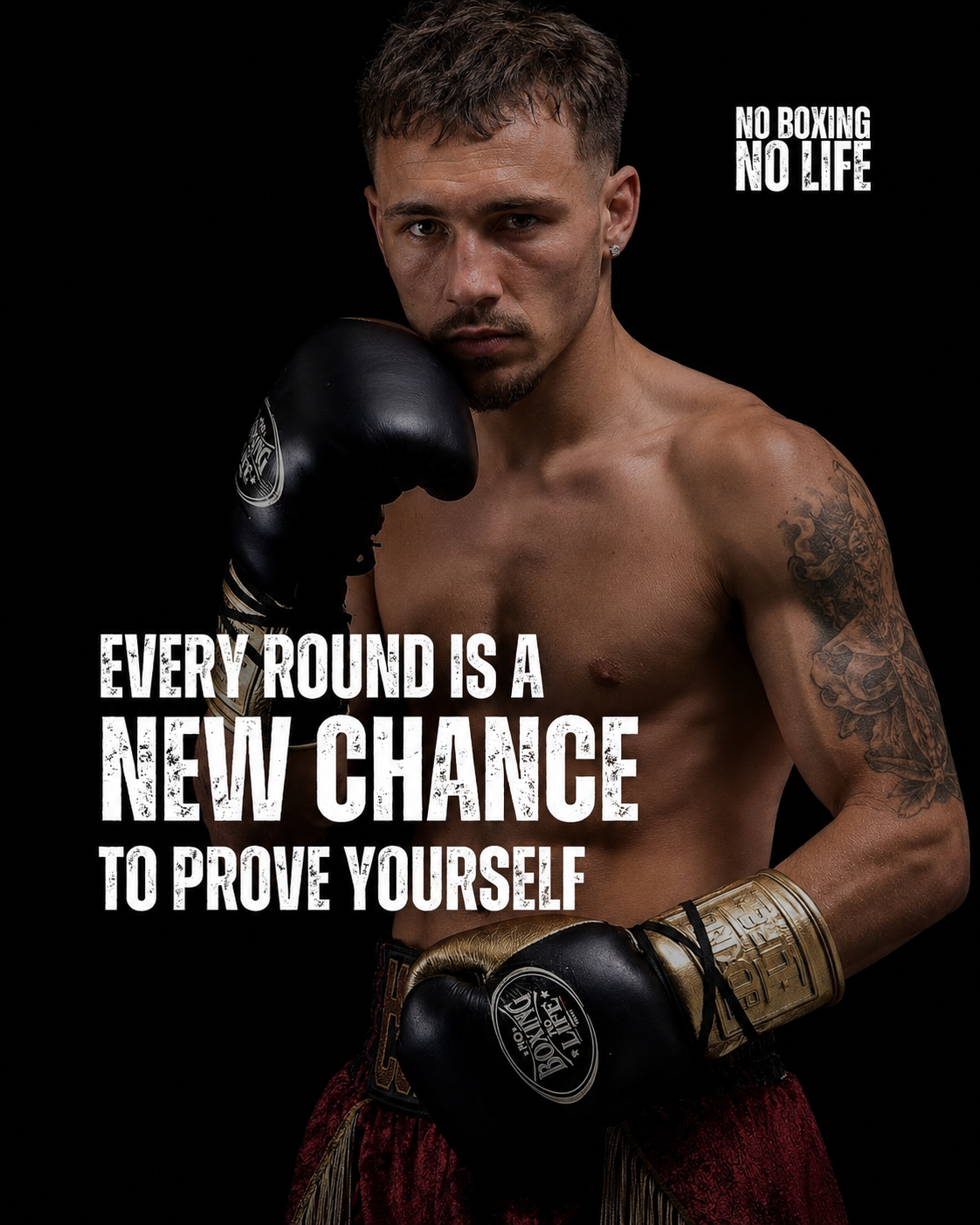 NO BOXING NO LIFE Horsehair Fight Boxing Gloves