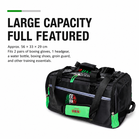 NO BOXING NO LIFE Convertible Boxing Gym Bag