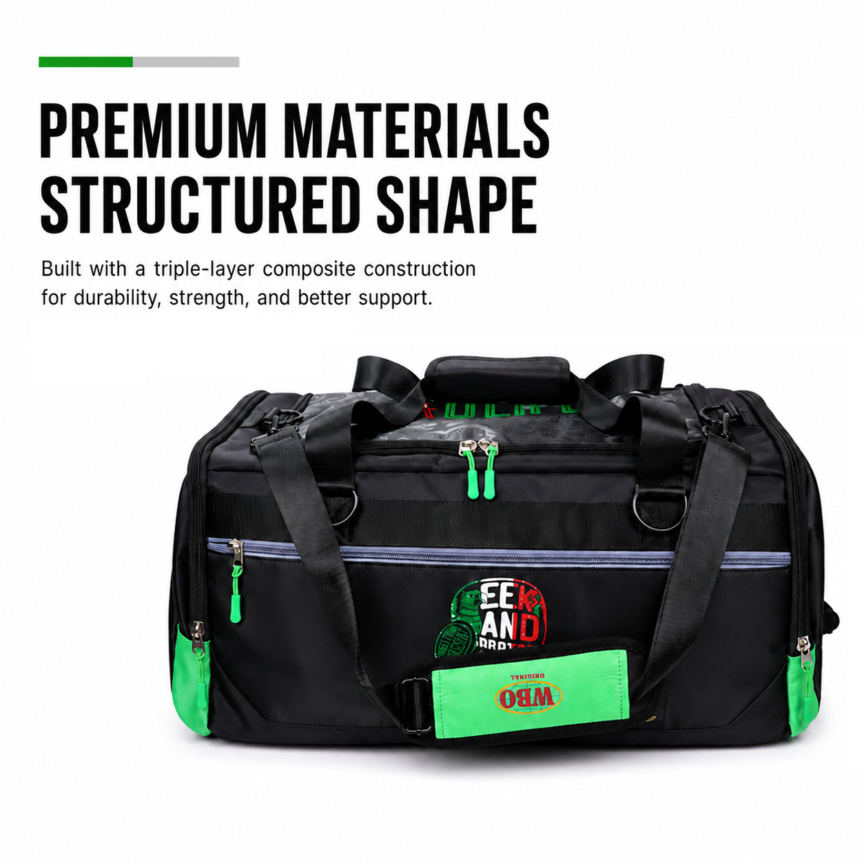 NO BOXING NO LIFE Convertible Boxing Gym Bag