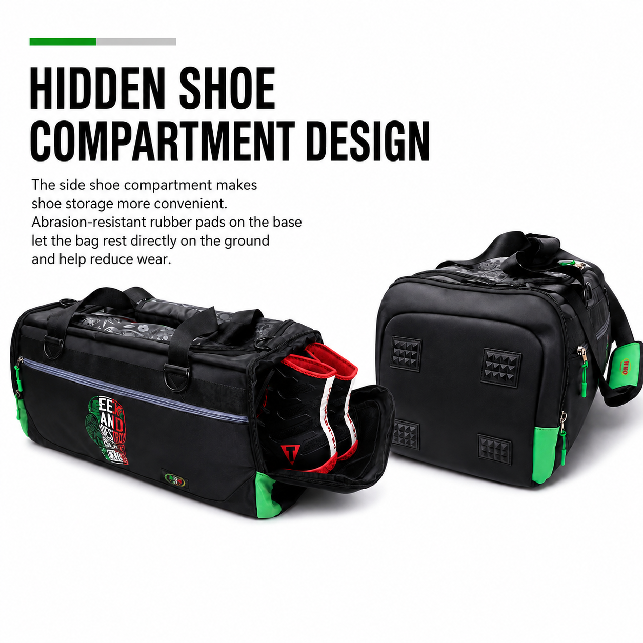 NO BOXING NO LIFE Convertible Boxing Gym Bag