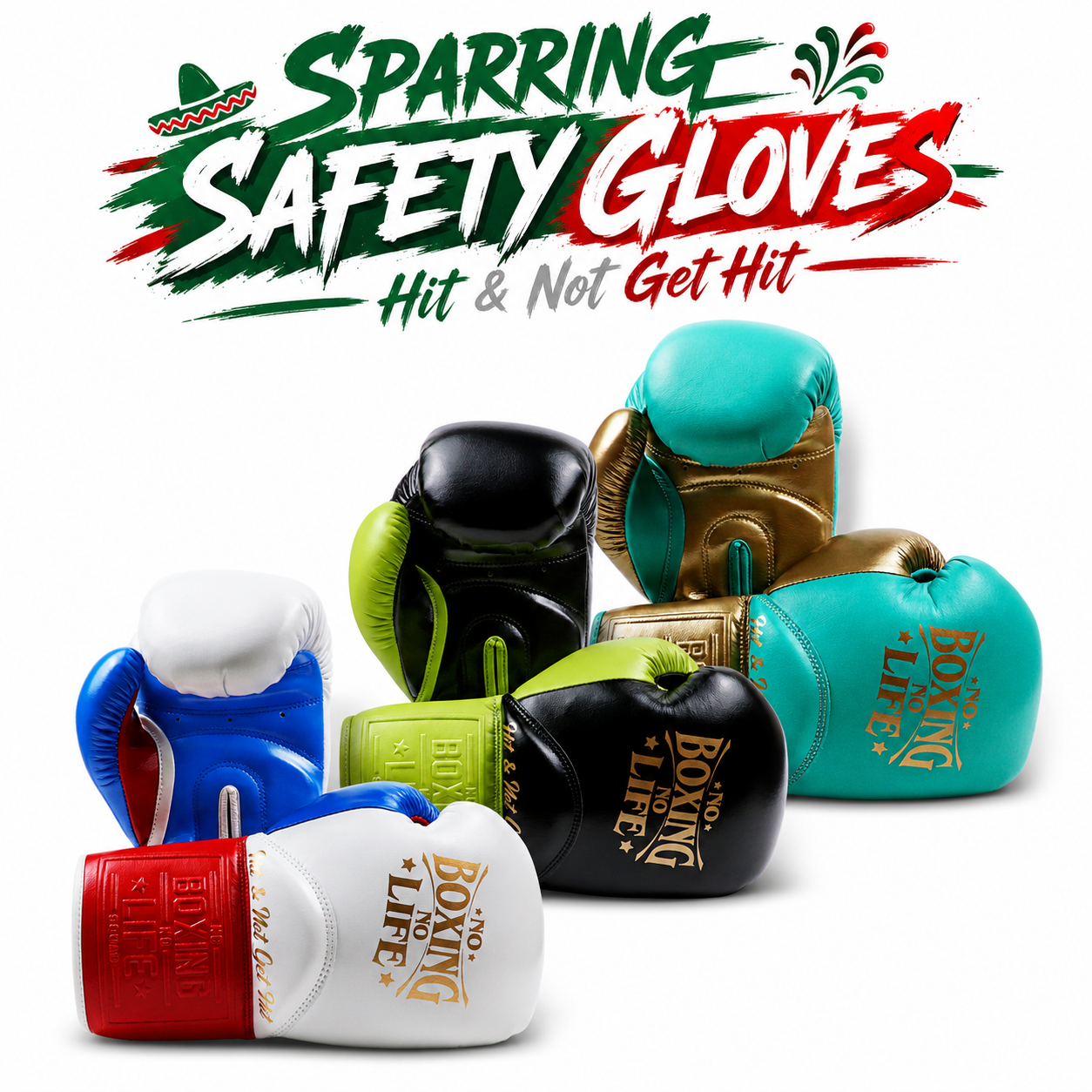 NO BOXING NO LIFE Hit & Not Get Hit Sparring Gloves