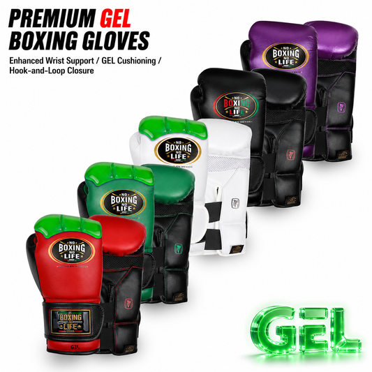 NO BOXING NO LIFE GEL Boxing Gloves – Dual Wrist Support Training Gloves