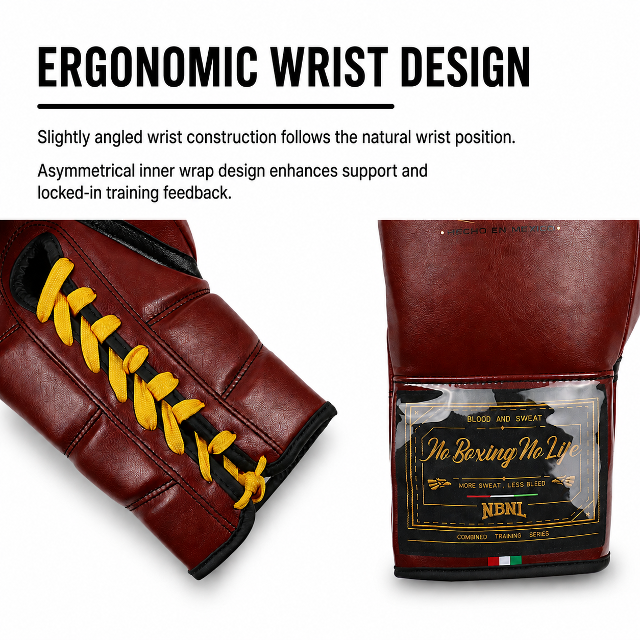 NO BOXING NO LIFE vintage leather Boxing Gloves