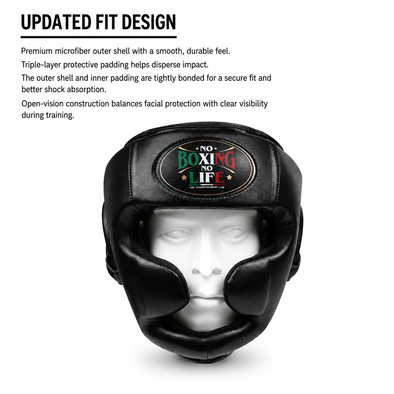 NO BOXING NO LIFE Full Coverage Boxing Headgear