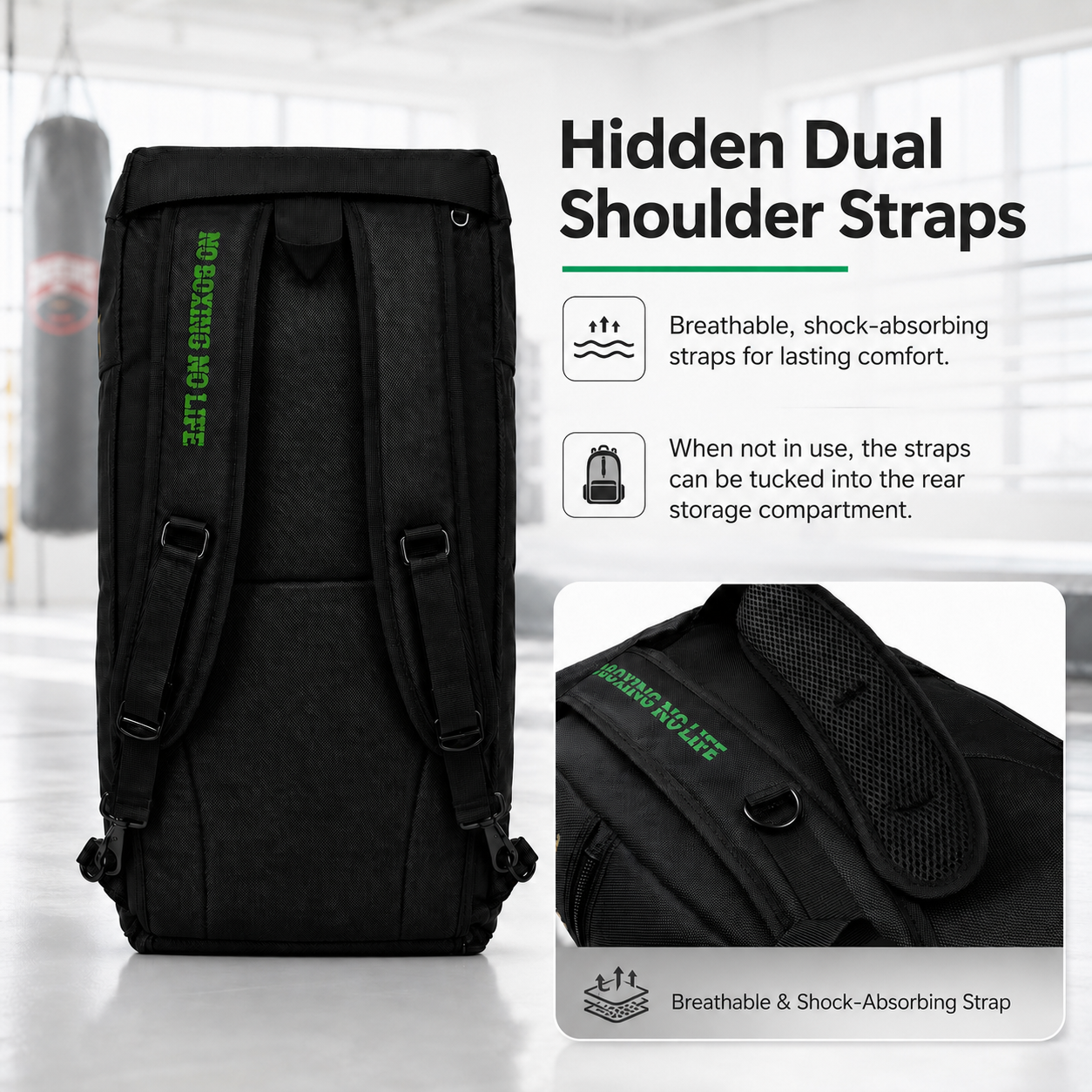 NO BOXING NO LIFE Multi-Purpose Boxing Gear Bag