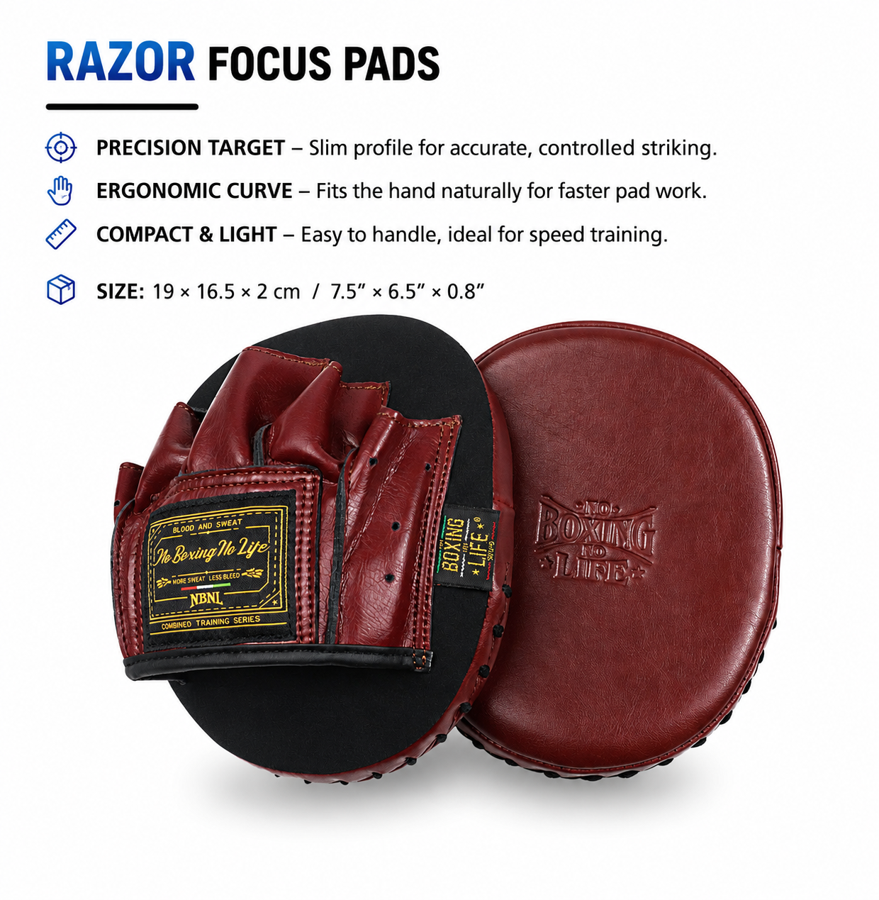 NO BOXING NO LIFE GEL Cushion Boxing Focus Mitts