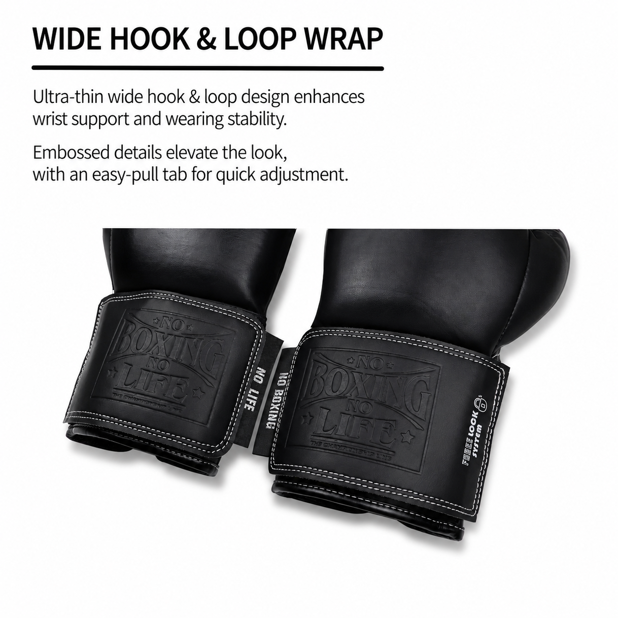 NO BOXING NO LIFE Seek and Destroy Boxing Gloves – Reinforced Hook-and-Loop Edition