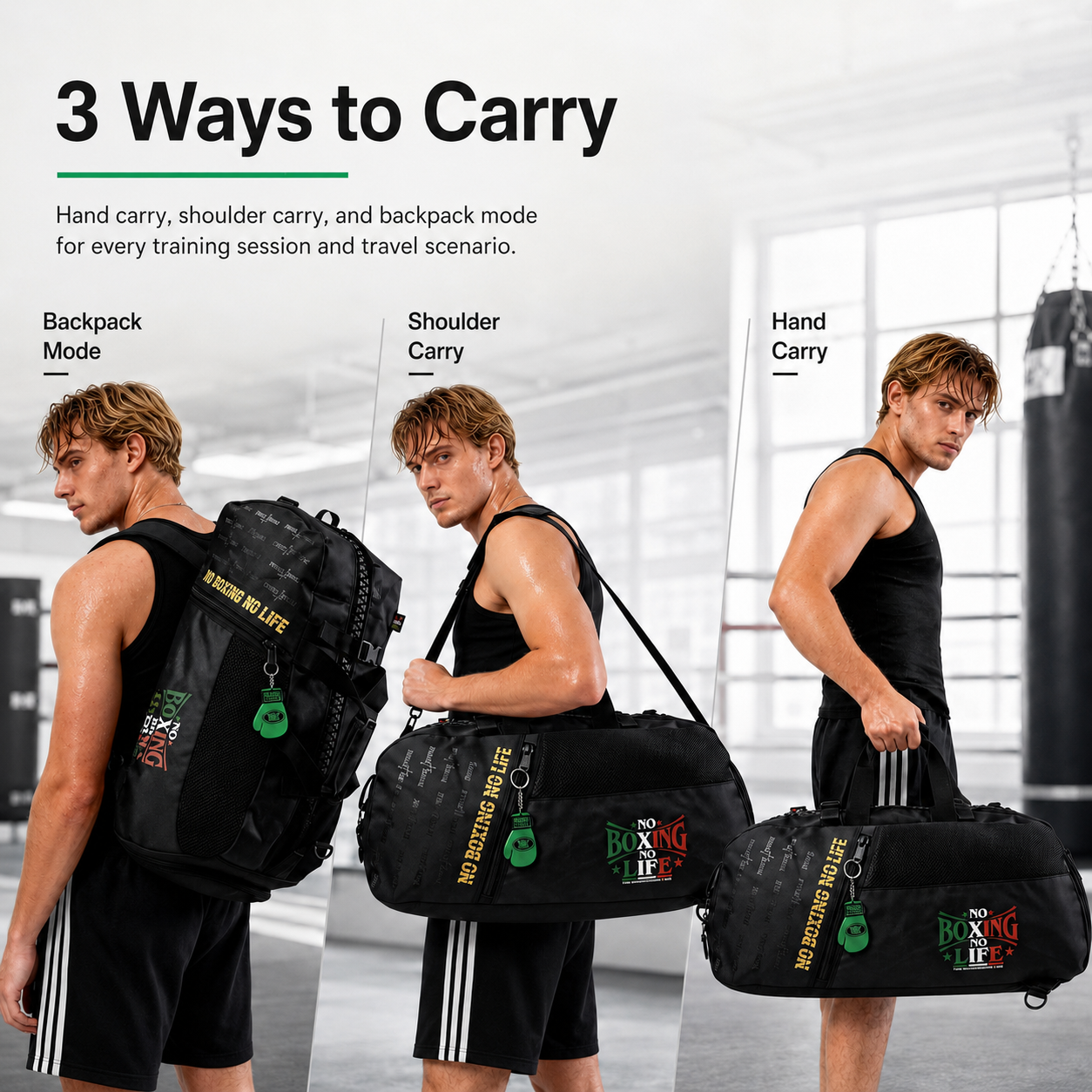 NO BOXING NO LIFE Multi-Purpose Boxing Gear Bag