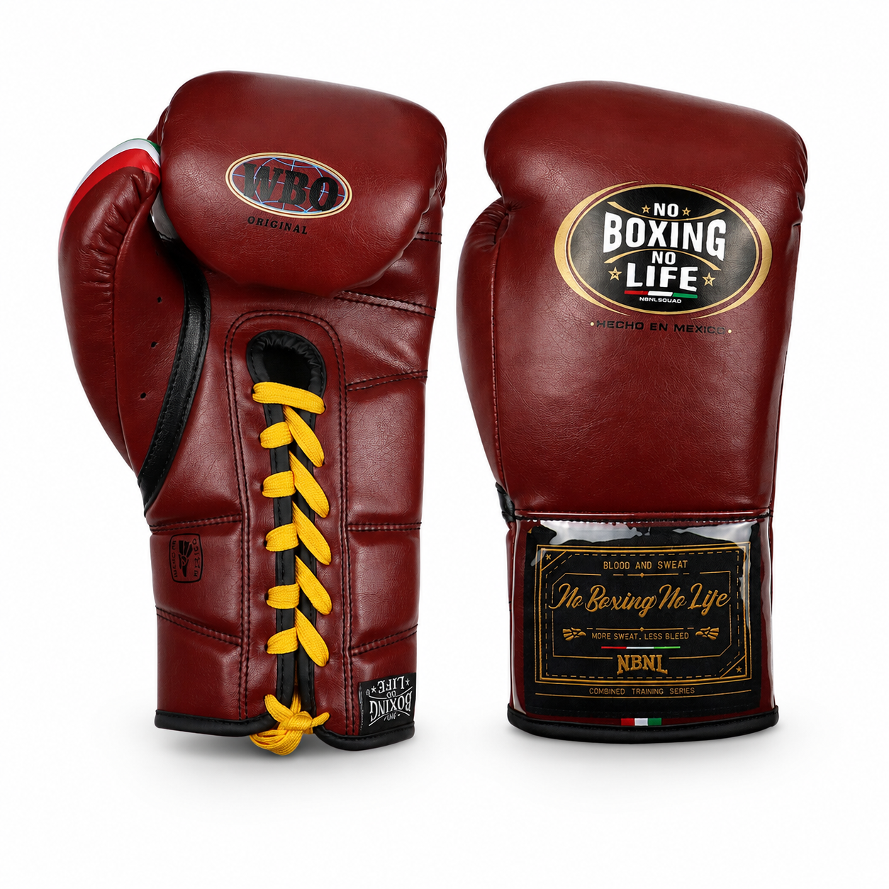 NO BOXING NO LIFE vintage leather Boxing Gloves