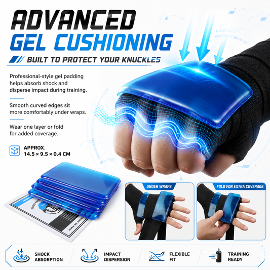 NO BOXING NO LIFE Advanced Gel Knuckle Pads for Boxing Wraps