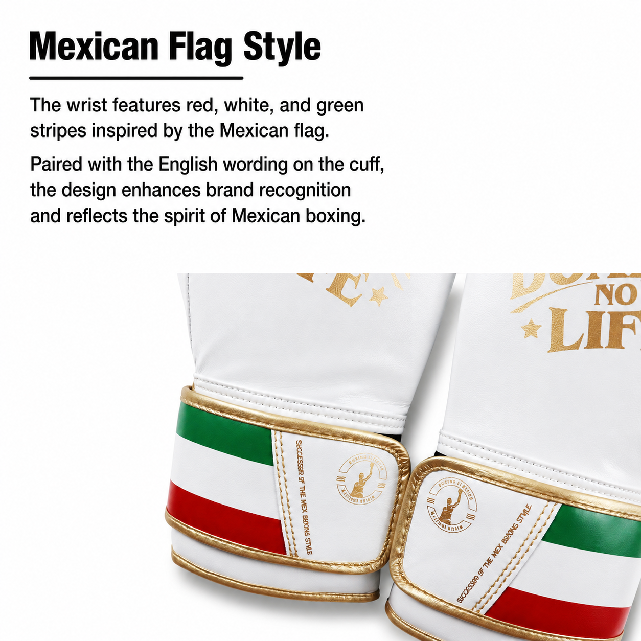 NO BOXING NO LIFE Mexican Style Training Boxing Gloves