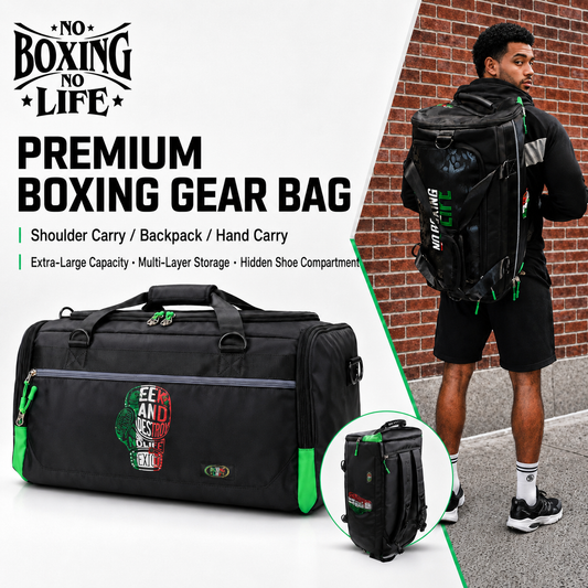 NO BOXING NO LIFE Convertible Boxing Gym Bag