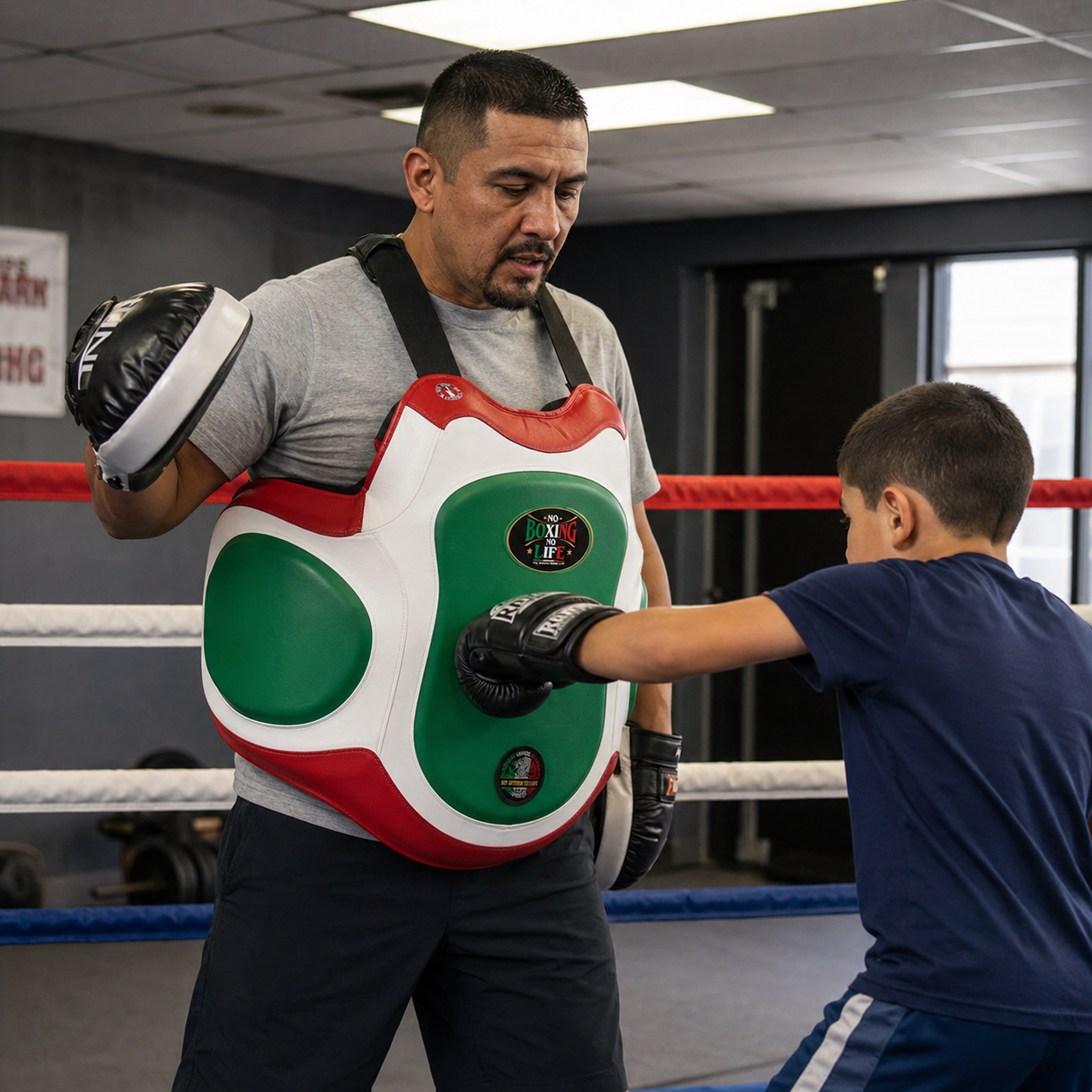 NO BOXING NO LIFE Coach Body Protector Boxing Chest Guard