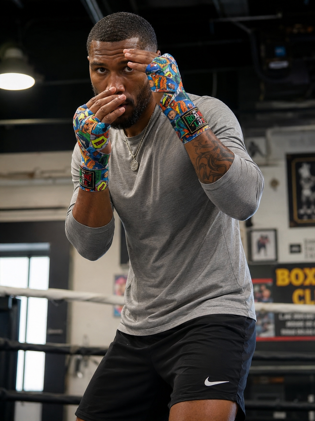 NO BOXING NO LIFE Multi-Print Boxing Hand Wraps 180"