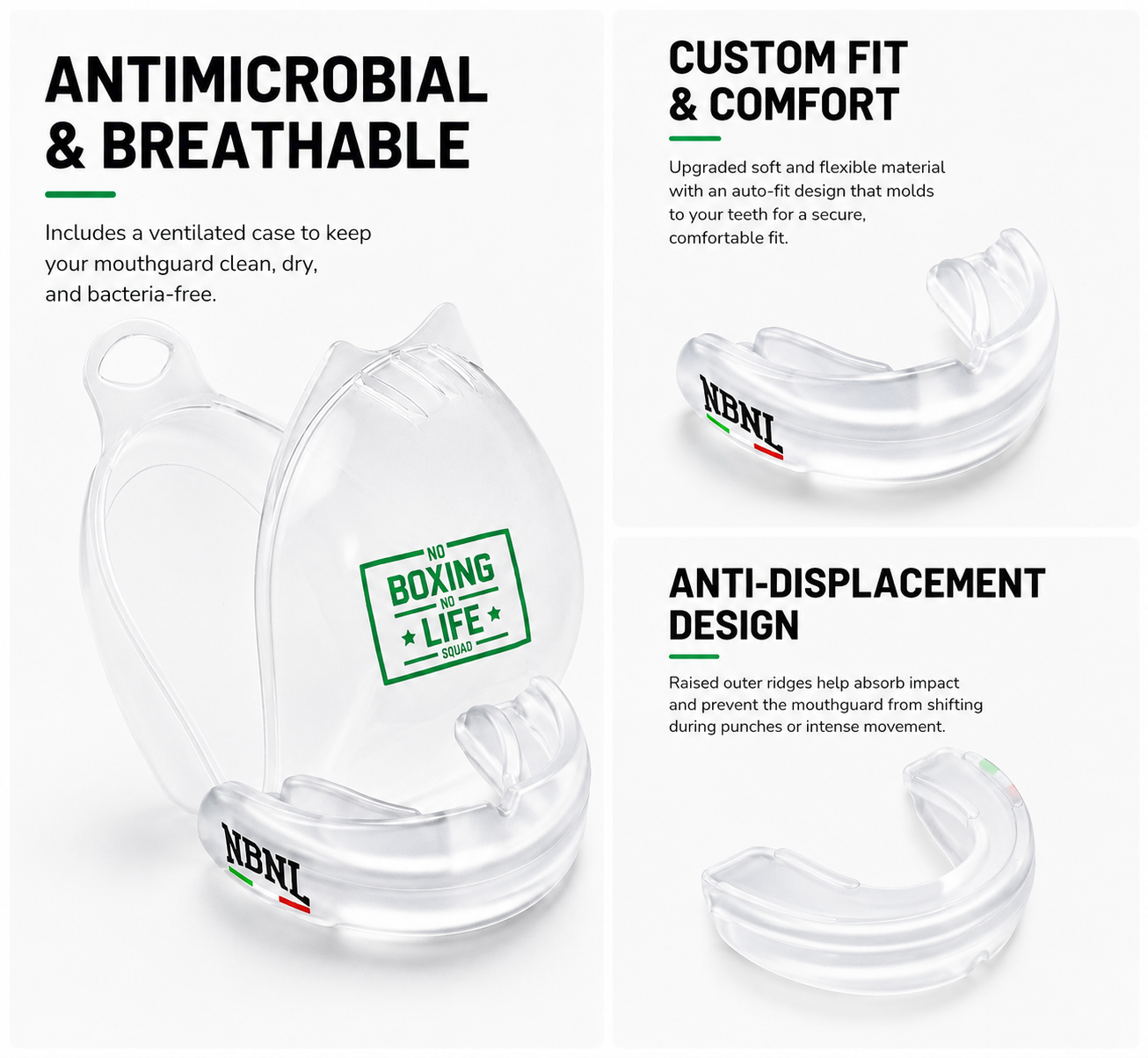 NO BOXING NO LIFE Soft-Fit Boxing Mouthguard